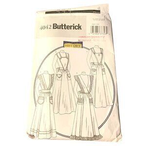 Butterick 4042 Pattern Women's Aprons Historical Full Bib Long All Sizes Uncut